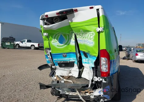 2024 Ram Promaster 2500 Tradesman High Roof 159 Wb W/Pass Seat из США, поврежденный, VIN 3C6LRVDG3RE101374